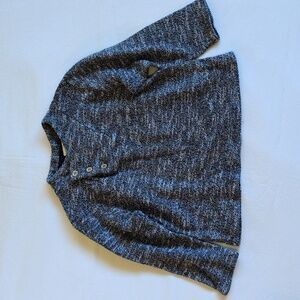 zara navy blue boho woven long sleeve sweater with buttons 3-4 YRS toddler boys